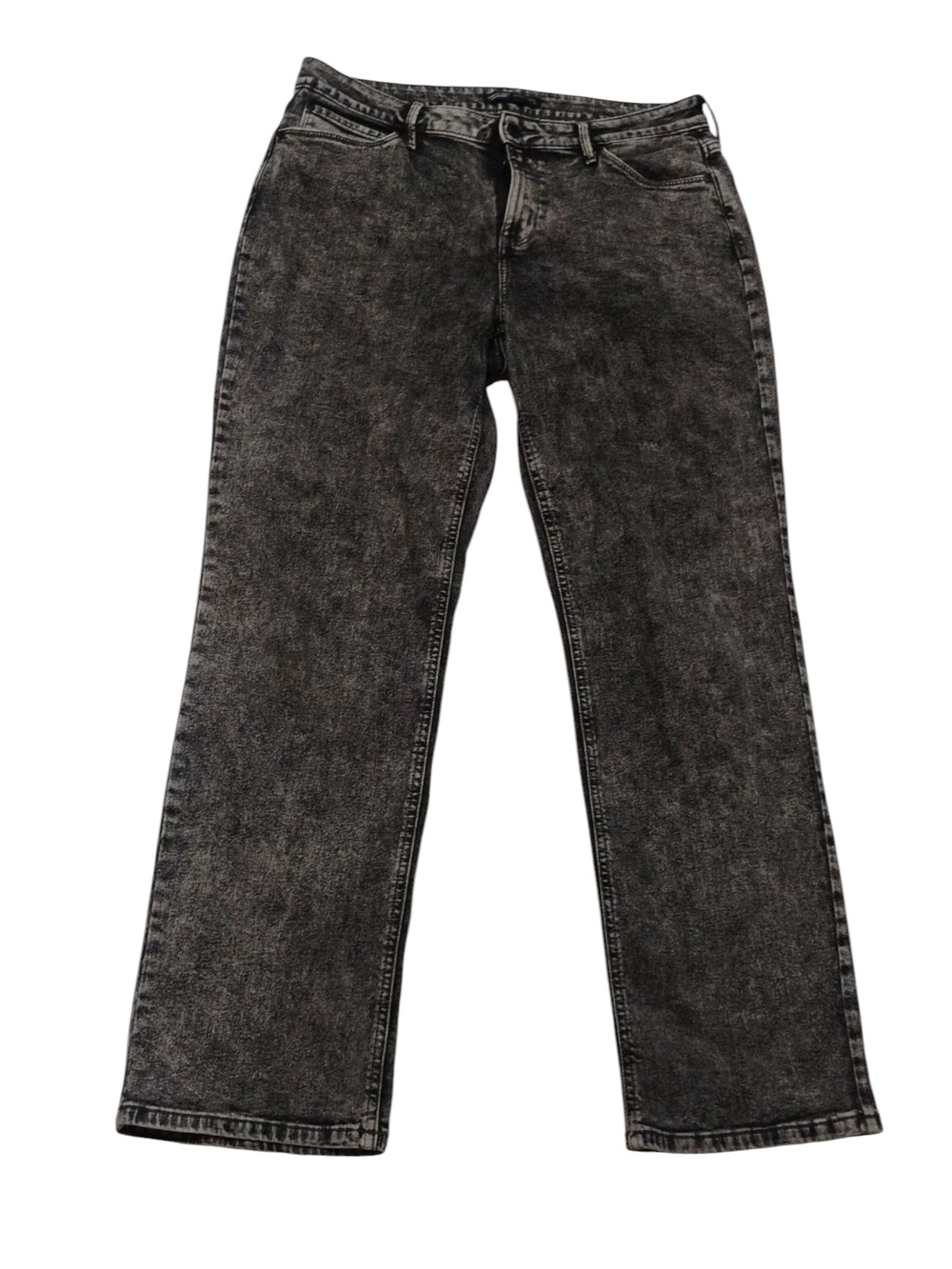 Vera Wang Relaxed Women's Washed Black Straight-Leg Jeans SZ 10